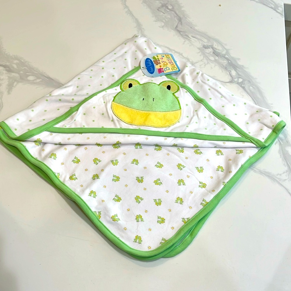 Bon Bebe 30x30 hooded-frog blanket